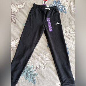 Puma Black Track Pants for boys